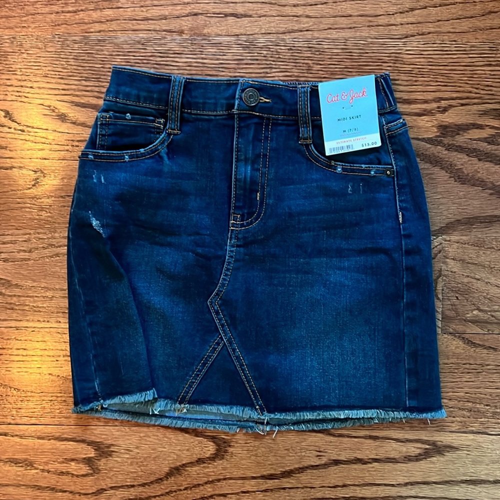 Cat and Jack Denim Midi Skirt